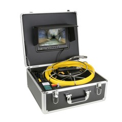 9&Prime; Self-Leveling Pipe Drain Industrial Endoscope Sewer Inspection Camera DVR 50M