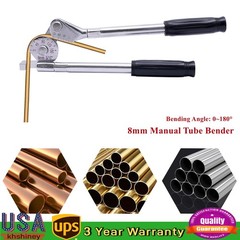 8mm 5/16 in Manual Bench Bending Machine Tube Bender Pipe Bender 0~180&deg;