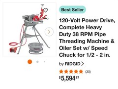 Ridgid model 300 120-volt pipe threading machine with stands