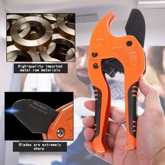 Zantle Lightweight PVC Pipe Cutter with Built-In Safety Lock &ndash; 1-1/4&Prime; O.D.