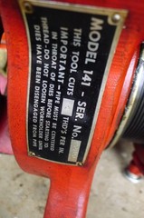 RIDGID 141 RECEDING PIPE THREADER 2 1/2 TO 4&Prime;, JAM PROOF, W,TELESCOPE DRIVE