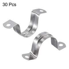 30pcs 1 3/16 Inch 30mm Conduit Clamp, M30 U Tube Pipe Clamp, Stainless Steel