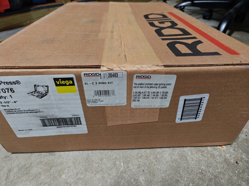 Ridgid 20483 Standard Series ProPress XL-C Rings Kit (2-1/2&Prime; &ndash; 4&Prime;) NEW JAWS