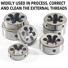9/16&Prime;-20 UN Round Die Right Hand Machine Thread Die 9/16 x 20 Threading Tool