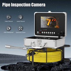 7inch Sewer Pipe Inspection Camera Drain Sewer Pipeline Industrial Endoscope 30m