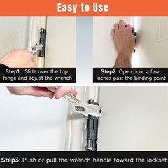 Door Hinge Adjustment Tool 1318mm Hinge Wrench Bender Pin Remover Fix Steel