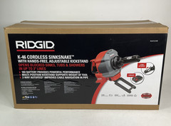 NEW Ridgid K-46 Cordless Sinksnake Kit With 18V Lithium Ion Battery And Charger