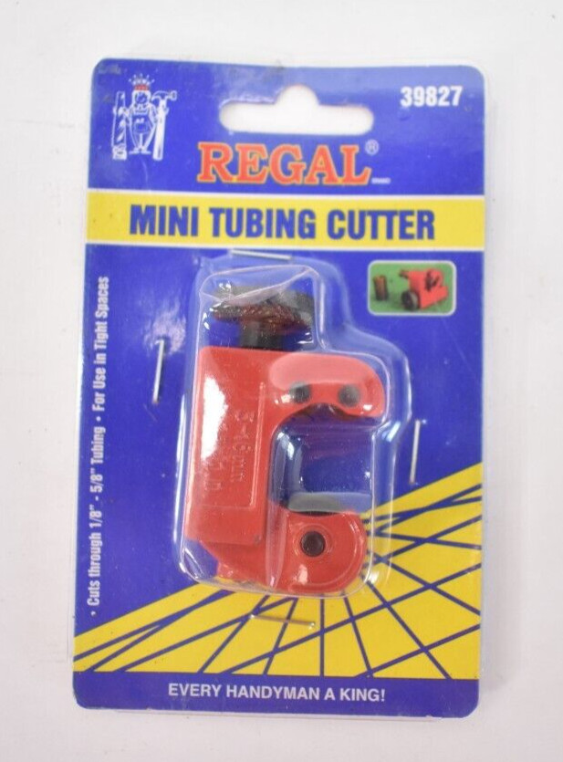 Regal Mini Tubing Cutter Tool 39827 Clamp Cuts Through 1/8&Prime; To 5/8&Prime; Tubing
