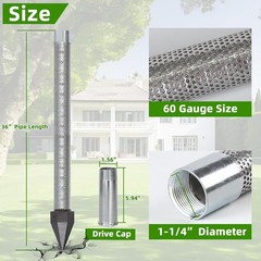 Sand Point Well Kit,36&Prime;L DIY Water Well Drilling Kit,1-1/4&Prime;Stainless Steel | &hellip;