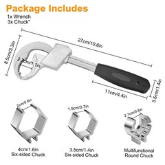 Adjustable Wrench Multifunctional Universal Open End Wrench Bathroom Repair Tool