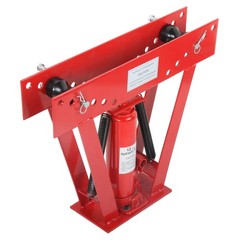 Red Steel 12 Ton Adjustable Roller Manual Hydraulic Pipe Bender w/ 6 Dies Size