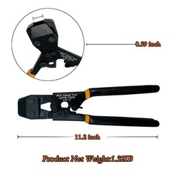 PEX Pipe Clamp Cinch Tool Crimping Crimper for 1/2-inch, 3/4-inch, Black