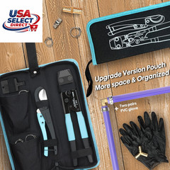 Pex Crimping Clamp Tool Kit with Pipe Cutter & 30 Stainless Steel Clamps