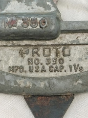 Lot of 2 RIDGID No 15 3/16&Prime; &ndash; 1-1/8&Prime; & PROTO No 350 1-1/8&Prime; Tubing Pipe Cutter
