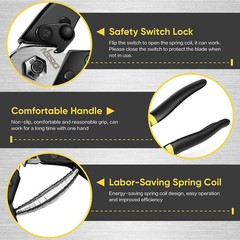 Wire Cutters Heavy Duty Cutting Up to 3/16&Prime;, Metal Cable Cutters for Fence Thick