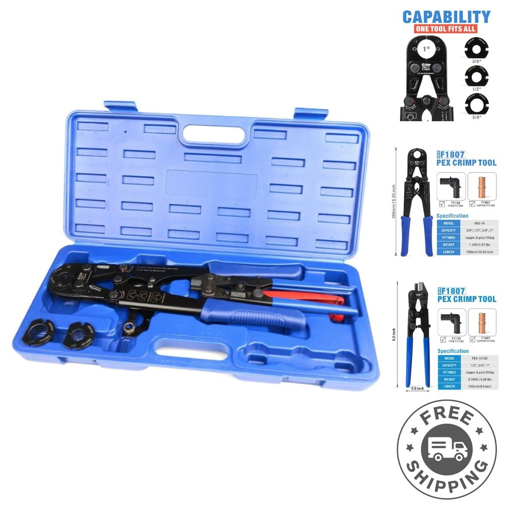 iCrimp F1807 PEX Crimper: Complete Tool Kit for Efficient Copper Connections