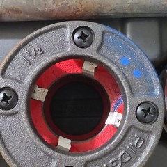 RIDGID 00-R Ratchet Pipe Threader Die Heads w/ NPT Dies 1/4-1/2 RH