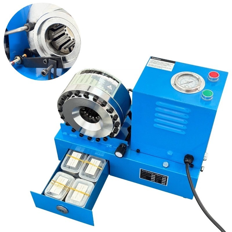 110V Hose Crimper Electric Hydraulic Hose Crimping Machine with 8 sets of Dies
