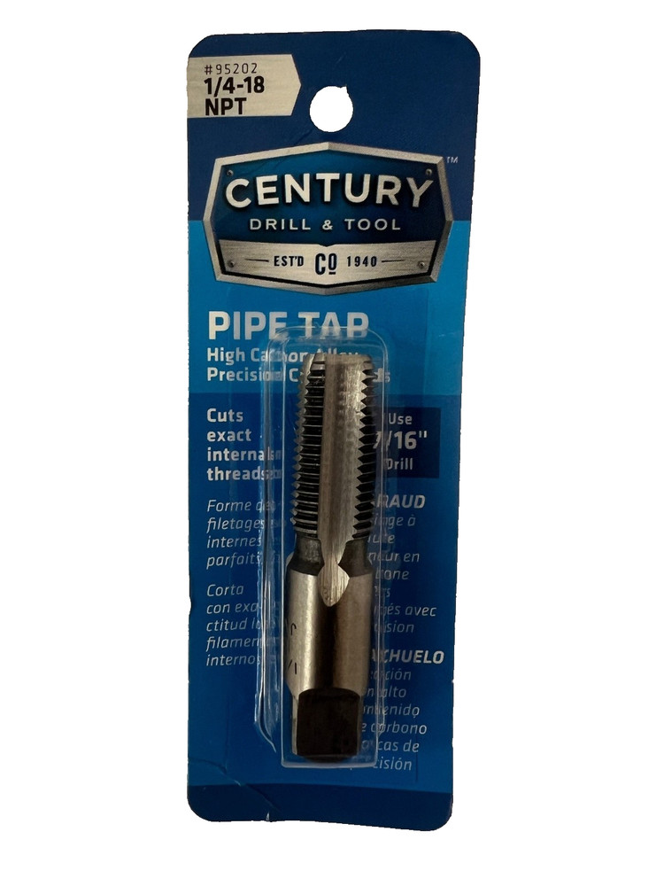 Century Drill & Tool &frac14;-18 NPT Carbon Steel Pipe Tap (95202)