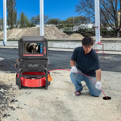 Sewer Camera, 165 Ft/50M, Self-Leveling Drain Camera with 10.1&Prime; Touchscreen, 512