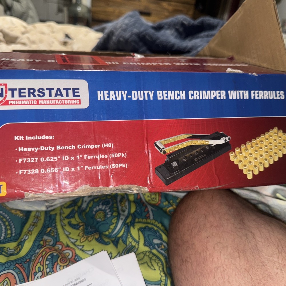 Heavy Duty Standard Hose Crimper, Hose Crimping Tool, with Ferrules (50PK) 0.593