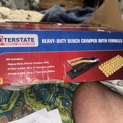 Heavy Duty Standard Hose Crimper, Hose Crimping Tool, with Ferrules (50PK) 0.593