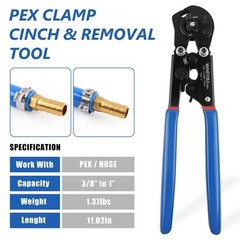 2 IN 1 Ratchet PEX Crimping Tool Kit &ndash; Cinch and Remove Dual Function Suitabl&hellip;