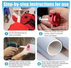 04529 for PPRK6 Plastic Pipe Fitting Reamer 6 Piece Kit for 1/2&Prime; Drills