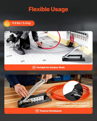 Heavy Duty Ferrule Hose Crimper, Standard Bench Hose Crimping Tool with 100Pcs F