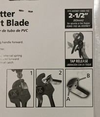 KEENEY Plumb Pak #K840-102B PVC Pipe Cutter Replacement Blade 2 1/2&rdquo;