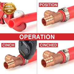 KIT-1096D PEX Clamp for 3/8 to 1 Inch PEX Cinch Clamps with 20Pcs 1/2 Inch & 10P