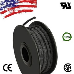 100 FT 1/4&Prime; Black Expandable Wire Cable Sleeving Sheathing Braided Loom Tubing