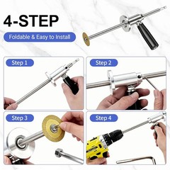 Inside Pipe Cutter for PVC Pipe Cutter, with Handle and 4 Diamond Grit Cutting W