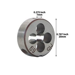 M5x0.8mm Metric Right Hand Round Thread Die HSS Metal Mold Machining Tool