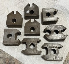 Vintage Reed Mfg Co. Solid Block Pipe Threading Die Lot (8) 2 1/2 AP 1/4 R ETC