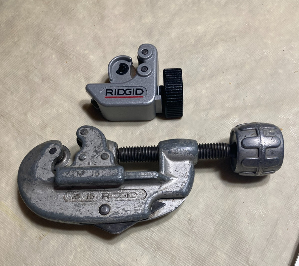 Ridgid Plumbing Tube Cutters No. 15 and No. 101 Great Shape!