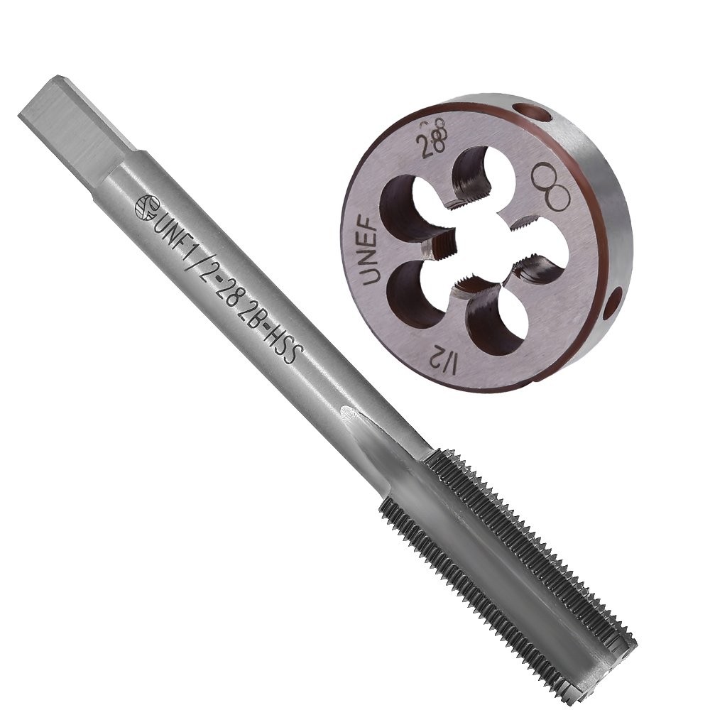 1/228 UNEF Right Hand Tap And Die Set Round Die Fits 22LR 223 5.56 9mm Cal