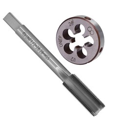 1/228 UNEF Right Hand Tap And Die Set Round Die Fits 22LR 223 5.56 9mm Cal