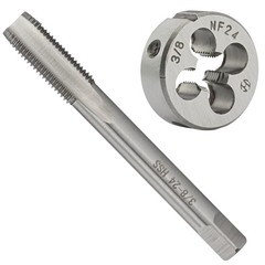 3/8&Prime;24 UNF HSS Tap And Die Set Machine Thread Tap Round Die Right Hand