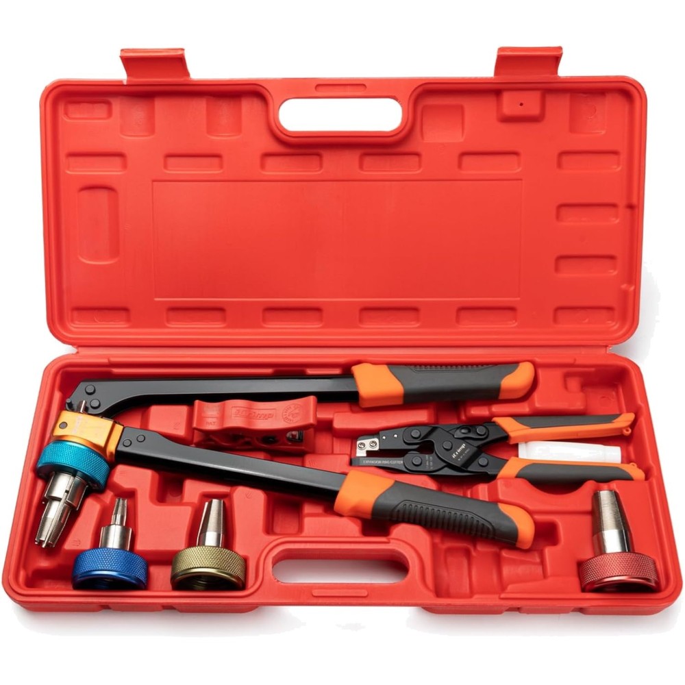 PEX Expansion Tool Kit with Expander Heads Pipe Cutter Ring Removal PEX Tool