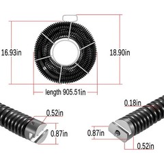 61630 A-62 Drain Cleaning Cable Kit, 7/8in x 75 Ft (5 Sections of 15ft) C-10 &hellip;