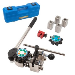 Wostore 45&deg;&37&deg; Brake Line Flaring Tool Kit, Single/Double/Bubble, 5 Dies