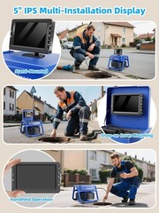 Sanyipace Sewer Camera 5 Inch HD 66ft 1080P Pipeline Inspection