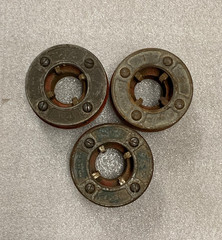 (5) Ridgid 12-R 2&Prime;, 12-R 3/4&rdquo;, (2) 11-R 1&rdquo;, O0R &ndash; 1&rdquo;, Pipe Threader Die Head