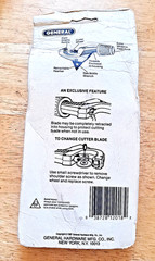 General Tools No. 128 Enclosed Feed Tube Cutter 1/8&Prime; to 1-1/8&Prime; NEW FREE SHIPPNG