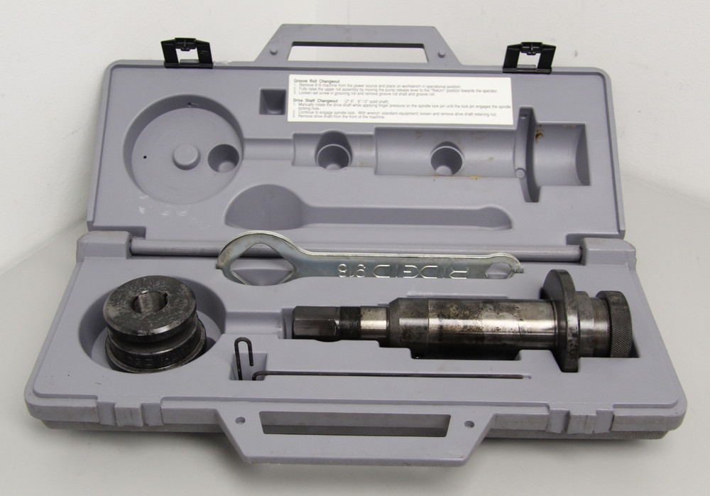 Ridgid Groove Roll Changeout For 8-12&Prime; SCH 10 8&Prime; SCH 40