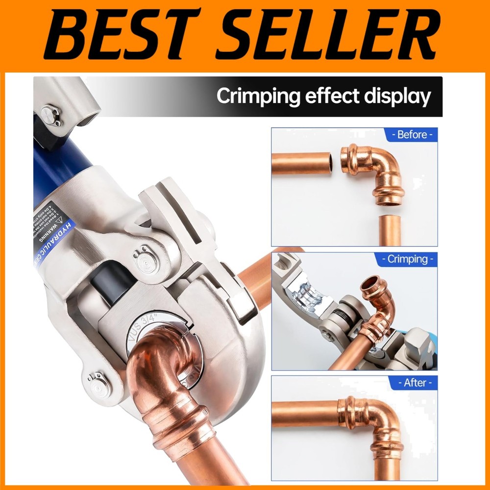 Copper Pipe Crimping Tool Set with 1/2&Prime;-1&Prime; Jaws