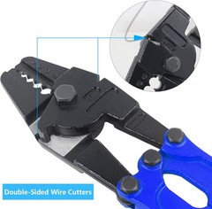 Hand Swager Crimper Tool, 24 Inch Wire Rope Cutting and Crimping Tool, Heavy Dut