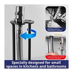 Professional Basin Wrench &ndash; Multi-Function Sink Faucet Install Tool Swivel He&hellip;