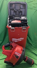 Milwaukee 2772-20 Drain Snake Cable Drive 1.5Ah Battery Charger Red Case USED